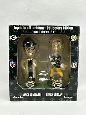 Green Bay Packers Legends Of Lambeau Bobblehead Set - Vince Lombardi / H Jordan • $19.90