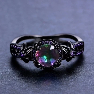 $2.36 • Buy Handmade Mystic Topaz Gemstone 925 Silver Plated Jewelry Ring Size6-10