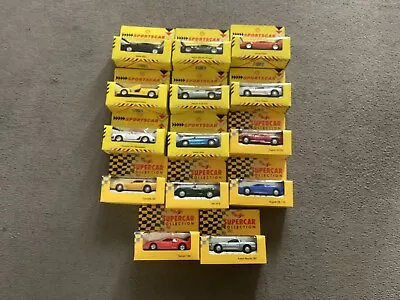 14 Maisto Shell Vintage Sportscars  1-43 Diecast Lotus BMW  Jaguar Aston Martin • £10