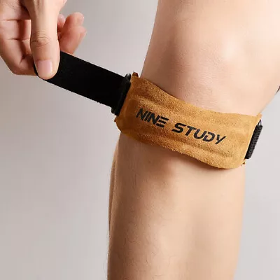 1PCS Leather Adjustable Patella Knee Tendon Strap Kneepad Support Professional • $10.75