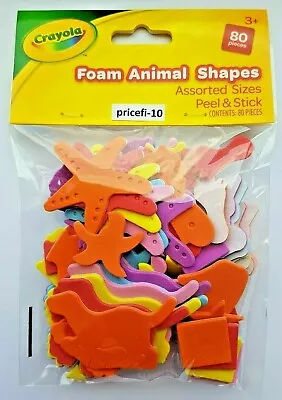 80 X Crayola Assorted Animal Shapes Top Quality Self Adhesive Peel & Stick UK • £2.84