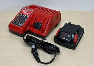 Milwaukee M18 M12 Li-Ion Battery & Charger  Combo  48-11-1820  48-59-1812 • $54.97