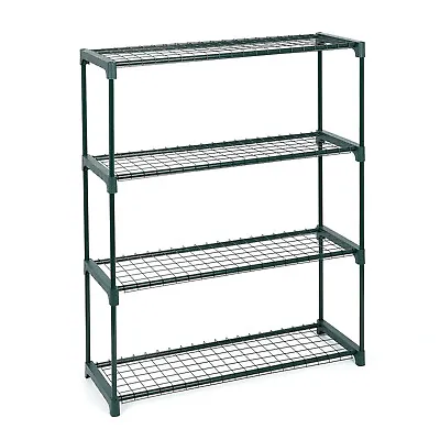 £17.95 • Buy Large 4 Tier Garden Stand Shelving Rack Racking Display Flowers Greenhouse Plant