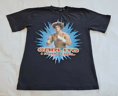 WWE World Wrestling Carlito Boys Black Printed Short Sleeve T Shirt Size 12 NOS • $18