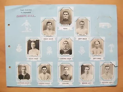£29.99 • Buy PINNACE FOOTBALLERS CARDIFF CITY Original Album Page + 11 Players