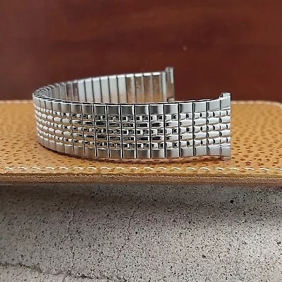 Stainless Steel Rice Beads Speidel USA Tempest Nos 1966 Vintage Watch Band • $224.24