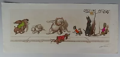 £29.99 • Buy Boris O Klein Dirty Dogs Of Paris 'A La Queue!' Pencil Signed Etching
