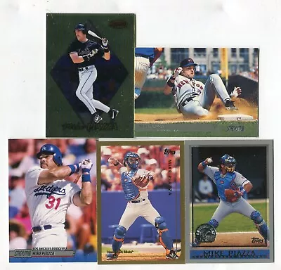 Mike Piazza 5 Baseball Card Lot HOF DODGERS MARLINS METS PADRES A's (LOT 55) • $1.99