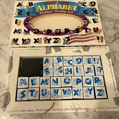 Rubber Stampede Mickey Mouse Alphabet Rubber Stamp Kit Vintage Rubber Stampede • $6.99