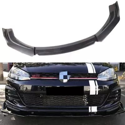 Front Bumper Lip Splitter  Fits For VW Golf MK5 MK6 MK7 MK7.5 GTI Carbon Look • $52.90