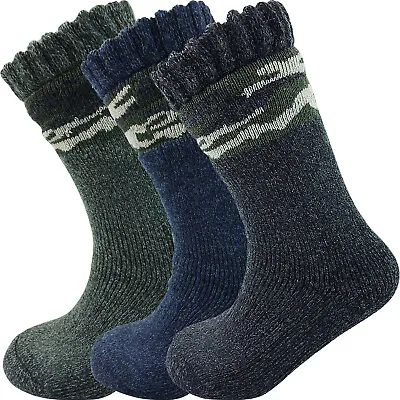 Mens Genuine MERINO Wool Work Boot Thick Hiking Winter Thermal Army Socks Size • £5.95