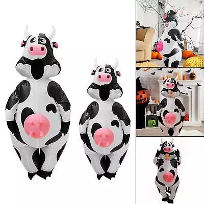 Inflatable Cow Costume Clothing Animal Costume For Party Carnival Festival • £19.57