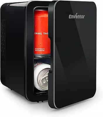 Enventor Mini Fridge 4 Litre 6 Can Mini Fridges For Bedrooms AC+12V DC Power • £52.48