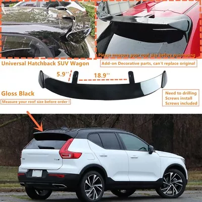 For 2019-2024 Volvo XC40 Gloss Black GT-Style Rear Roof Spoiler Wing Universal • $83.99