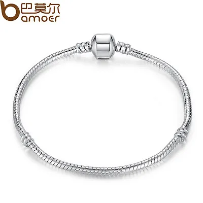 Luxury Silver Snake Bracelet Pulseras Fit Bracelet&Bangle Chain Charm Bead • $2.69