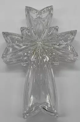 LENOX Full Lead Crystal CROSS Religious Trinket Box Germany • $10.33