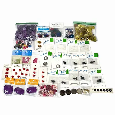 Buttons Mixed Lot Sewing Crafts Vintage Modern Variety Colors Large Small Round • $19.95