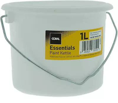 73310 Essentials Plastic Paint Kettle Container With Metal Handle For Paints And • £3.32