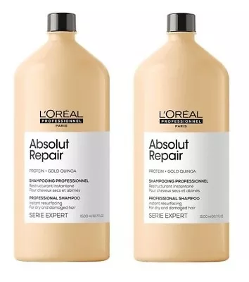 L'Oréal Professionnel Serie Expert Absolut Repair Shampoo 1500ml Pack Of 2 • £60.45