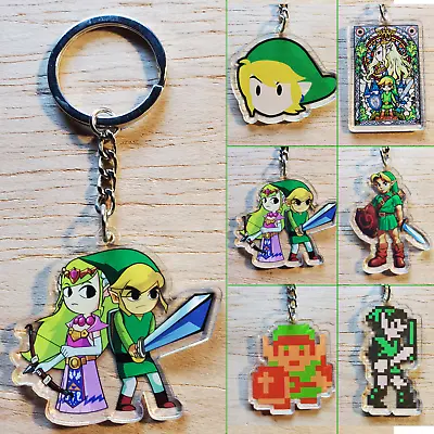 The Legend Of Zelda Acrylic Keychain ▲ Retro Link Zelda Nintendo • $4