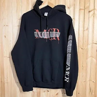 My Chemical Romance Brought You My Bullets Shatter Hoodie Double Sided Rare Sz M • $129.99