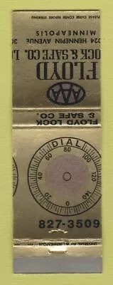 Matchbook Cover - Floyd Lock And Safe Minneapolis MN MISCUT • $3.99