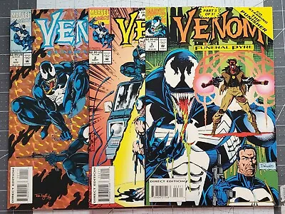 Venom Funeral Pyre #1 2 3 Full Set (1993 Marvel) Punisher Very Fine • $16.99