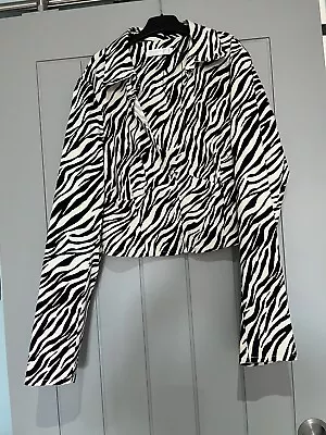 Zebra Print Blazer Size16 • £10