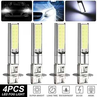 4PCS H3 Super Bright LED Fog Light Driving Bulbs Conversion Kit DRL 6000K White • $10.98