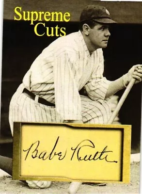 Babe Ruth Supreme Cuts Limited Edition Novelty Card 30 Of 50 • $7.95