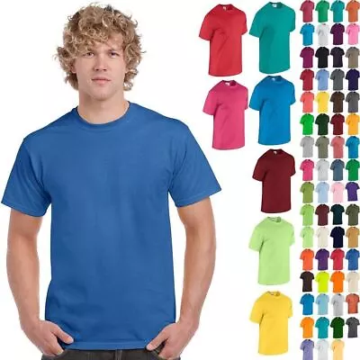 Gildan Men's Heavy Cotton T-Shirt (Pack Of 5) Bulk Lot Solid Blank 5000 NEW • $28.02