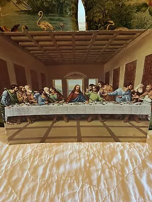 Vintage Scafa Tornabene Art Publishing Lithograph Last Supper Picture 1972 • $19.95