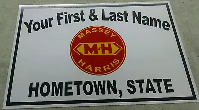 Personalized Massey-harris Aluminum Name Sign • $33.95