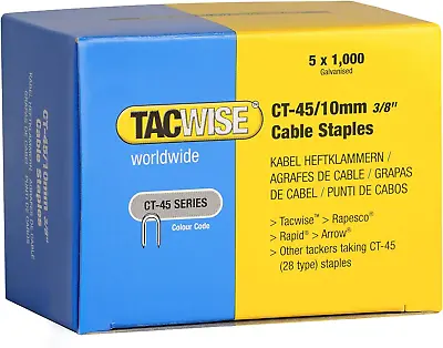 Tacwise CT-45/10mm Cable Tacker Staples 5000 5 X 1000 Packs • £16.29