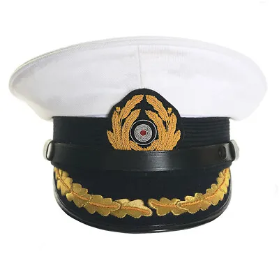 £72.01 • Buy WW2 German U-Boat Captain Visor Cap Replica Hat Military Surplus WW2 Memorabilia