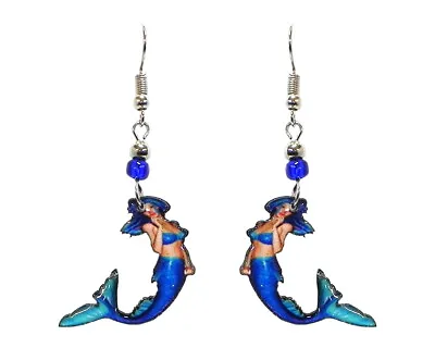 Mermaid Earrings Sexy Sea Siren Handmade Fantasy Beach Tropical Boho Art Jewelry • $13.99