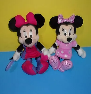 12  Disney World Minnie Mouse Plush Tennis Player Purple Pink Racquet And Ball • $11.03