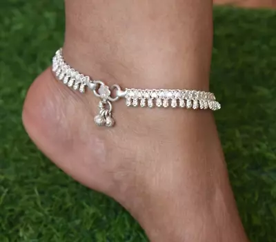 Anklet Real 925 Sterling Silver Handmade Vintage Design Ankle Bracelet Excellent • $112.85