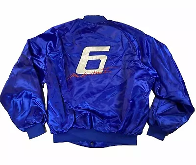 Vintage 90’s Y2K Mark Martin Satin Bomber Jacket Coat LARGE NASCAR Racing • $49.99