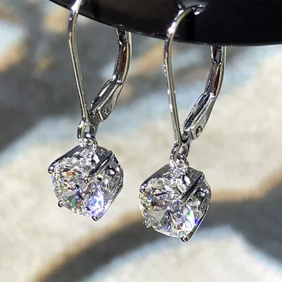 Cubic Zircon 925 Silver Earrings Drop Dangle Hoop Women Wedding Party Jewelry • $1.79