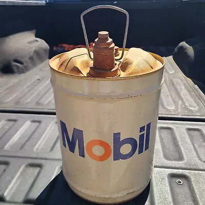 Vintage Mobil 5 Five Gallon Oil Drum Spout And Handle • $24.98