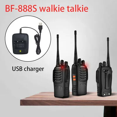 $39.98 • Buy 2PCS Walkie Talkie BF-888S Handheld Two-Way Radio UHF 400-470MHz 5W Rechargeable