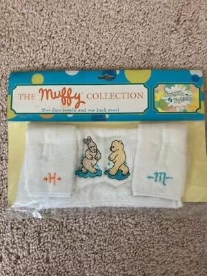 The Muffy Collection Splish Splash Bathtime 2 Face Towels 1 Towel 1994 NABCO  • $2.99