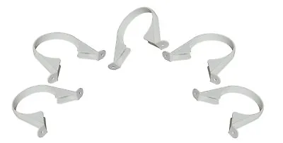 5 X 110mm WHITE Soil & Vent Pipe Clips Support Brackets • £14.79