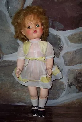 Vintage Alexander Ideal Posie Kelly Doll Blue Brown Eye 19  Bent Knee Walker • $19.99