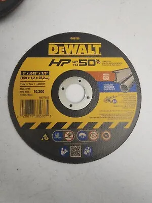 DEWALT DW 8725  6  THIN HP METAL CUTTING WHEEL 100 Pack • $179.99