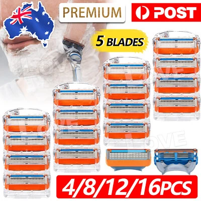 $14.95 • Buy Replacement For Gillette Fusion Razor Shaving 5 Blades Trimmer Refill Cartridges