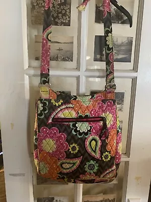 Vera Bradley Ziggy Zinnia Zipper Crossbody Hipster Bag • $12