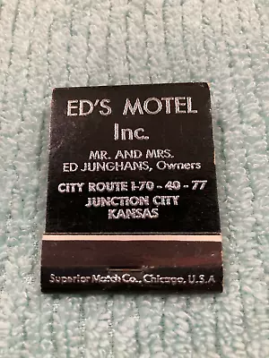 Vintage Matchbook:  ED's Motel - Junction City KS - 20 Strike • $5.99