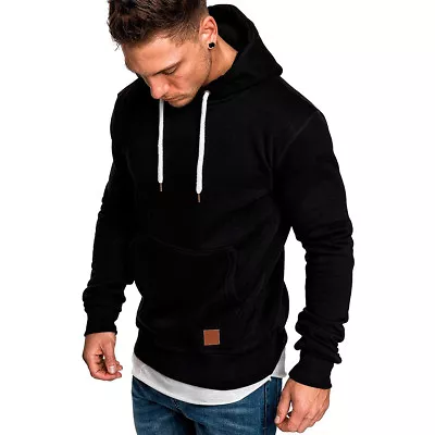 Men's Winter Hoodies Slim Fit Hooded Sweatshirt Outwear Sweater Warm Coat Jacket • $25.90